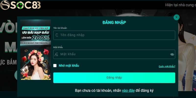Truy cập nhanh chóng để đăng nhập